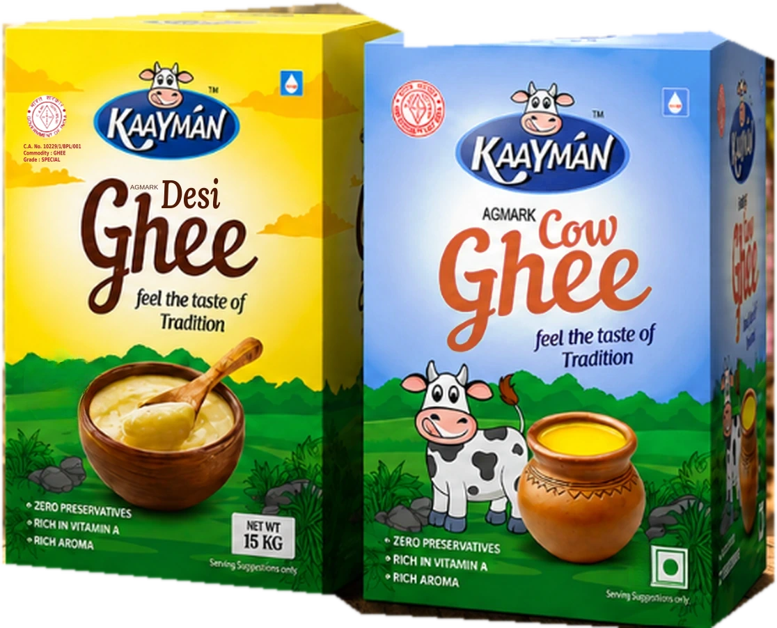 Kaayman Desi Ghee and Cow Ghee 15 KG cartons